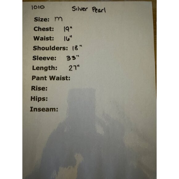 Fitted vintage heavily pearl beading silver shiny zipper back slight turtleneck - Picture 9 of 10